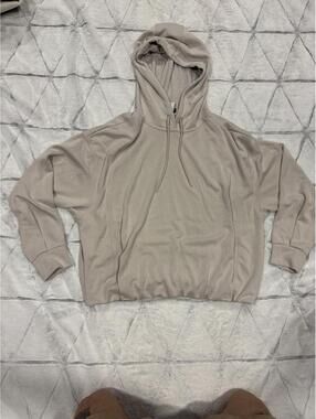 Athleta Cozy Hooded Sweatshirt Women Large Polyester Casual Hoodie Athletic